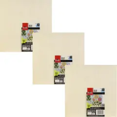 Multipack of 3 - Wood Canvas Panel-10"X10"