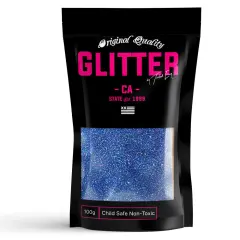 Blue Holographic Premium Glitter Multi Purpose Dust Powder 100g / 3.5oz for use with Arts & Crafts Wine Glass Decoration Weddings Cards Flowers Cosmetic Face Body Nails (PACKAGING MAY VARY)