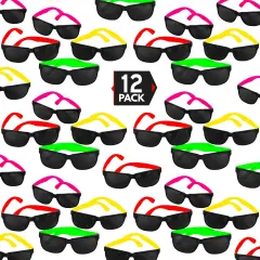 Big Mo's Toys 12 Pack 80's Style Neon Party Sunglasses &ndash; Fantastic Party Pack Favors, Party Toys for Goody Bags