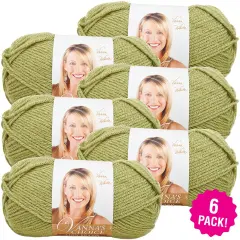 (6 Pack) Lion Brand Vanna's Choice Yarn - Dusty Green