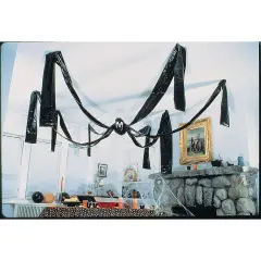 Fun Express Hanging Halloween Plastic Spider, 20 Foot, Black