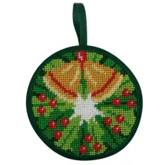 Christmas Wreath Christmas Ornament - Needlepoint Kit Multicolor