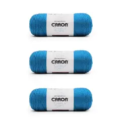 Caron Simply Soft Cobalt Blue Yarn - 3 Pack of 170g/6oz - Acrylic - 4 Medium (Worsted) - 315 Yards - Knitting/Crochet