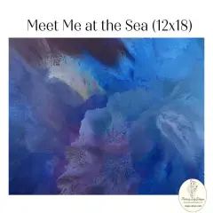 Meet Me At The SeaDecoupage & Mixed Media Art Paper Blue Violet (small)