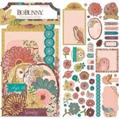 BoBunny Noteworthy Floral Spice Die-cut Embellishments
