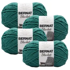 (Pack of 4) Bernat Blanket Big Ball Yarn-Malachite-Coastal Collection