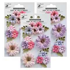 Pack of 3 - Little Birdie Fairy Garden Paper Flowers 5/Pkg-Fairy Sparkle