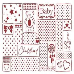 Stamperia Stencil D 7.87"X5.91"-Patchwork, Day Dream