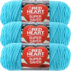 Multipack of 03 - Red Heart Super Saver Yarn-Turqua