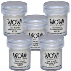Multipack of 5 - WOW! Embossing Powder 15ml-Clear Sparkle