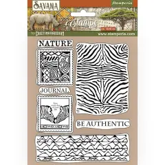 Stamperia Cling Rubber Stamp 5.5"X7"-Zebra Texture, Savana
