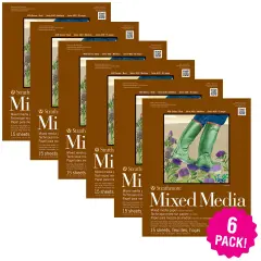 Multipack of 6 - Strathmore Mixed Media Vellum Paper Pad 11"X14"-15 Sheets
