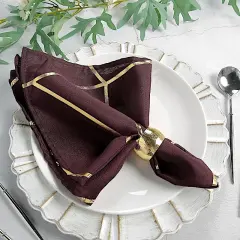 20" Design Polyester Dinner Table Napkins Burgundy