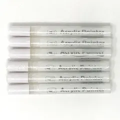 Assorted Acrylic Paint Marker Set 6pcs White