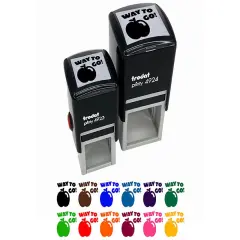 Way to Go with Apple Teacher Motivation Self-Inking Rubber Stamp Ink Stamper Red