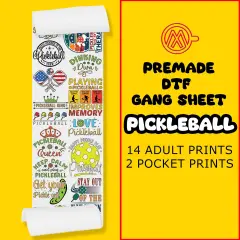 Pickleball Direct-to-Film Transfer Gang Sheets - 22x60