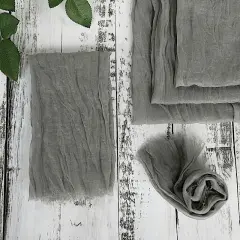 10 Cheesecloth Gauze Cotton Dinner Table Napkins Gray