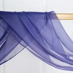 18 feet Sheer Organza CURTAIN Panel BACKDROP Drape Purple