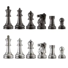 Bobby Fischer Metal Ultimate Chess Pieces, 3.75 in. king
