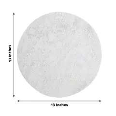 10 Metallic 13 in Round Polyester Mesh with Foil Table PLACEMATS Silver