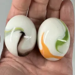 2 BOULDERS 35mm GLORY Glass Marbles