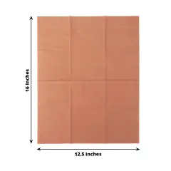 50 Plain Soft 2 Ply Dinner Table Cocktail Paper NAPKINS Terracotta