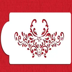 Monogram Showcase Cake Stencil Side | Cake Decorating Tools | Baking Stencils for Royal Icing, Airbrush, Dusting Powder | Reusable Plastic Food Grade Stencil for Cakes | Easy to Use & Clean Cake Stencil | C957 by Designer Stencils