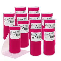 Pack of 12 Decorative Matte Tulle Spool of 6 Inch X 25 Yards Fuchsia