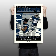 Phenom Gallery Ezekiel Elliott Dallas Cowboys Serigraph Print