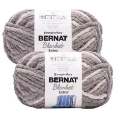 (Pack of 2) Bernat Blanket Extra Yarn-Silver Steel