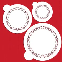 Victorian Circle Border Cake & Cookie Stencil Set | C933 by Designer Stencils | Cake Decorating Tools | Baking Stencils for Royal Icing, Airbrush, Dusting Powder | Reusable Plastic Food Grade Stencil for Cakes & Cookies | Easy to Use & Clean Stencil
