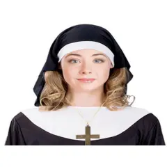 Adult's Catholic Nun Habit And Collar Costume Accessory
