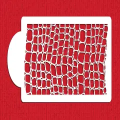 Crocodile Skin Cake Stencil | C884 by Designer Stencils | Stencils for Royal Icing, Airbrush, Dusting Powder |