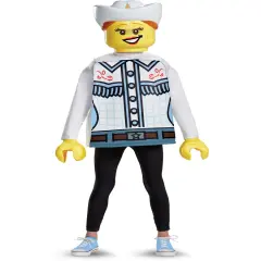 Child's Girls Classic Iconic LEGO&reg; Old West Cowgirl Minifigure Costume