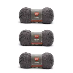 Red Heart Hygge Sterling Yarn - 3 Pack of 227g/8oz - Acrylic Nylon Blend - 5 Bulky - 212 Yards - Knitting/Crochet