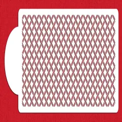 6-Inch Large Rattan Cake Stencil | C946 by Designer Stencils | Cake Decorating Tools | Baking Stencils for Royal Icing, Airbrush, Dusting Powder | Reusable Plastic Food Grade Stencil for Cakes | Easy to Use & Clean Cake Stencil