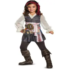 Child's Girls Classic Pirates Of The Caribbean 5 Jack Sparrow Costume