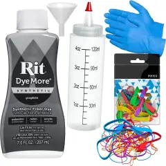 Synthetic Rit Dye More Liquid Fabric Dye Graphite, Pixiss Rit Accessories Kit