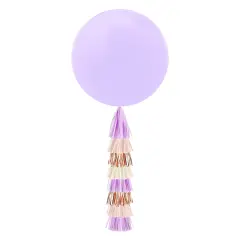 Jumbo Balloon & Tassel Tail - Lilac & Rose Gold