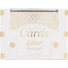 American Crafts A2 Cards W/Envelopes (4.375"X5.75") 40/Box-Golden - Gold Foil