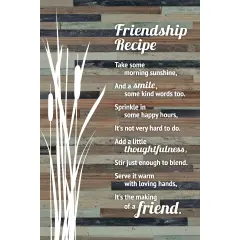 Dexsa Friends Recipe Wood Plaque Easel - 6" x 9"