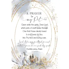 Dexsa A Prayer For My Pet Inspirational Wood Plaque 6 inches x 9 inches