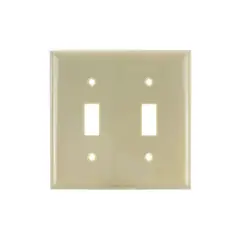 SUNLITE 2 Gang Toggle Plate Ivory Color E102I