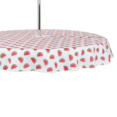DII Watermelon Print Outdoor Tablecloth With Zipper 60 Round