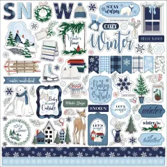 Carta Bella Elements Cardstock Stickers 12"X12"-Wintertime