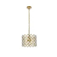 Lyla 13 inch pendant in brass