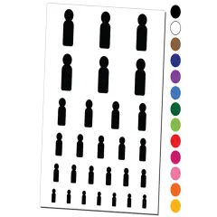 Simple Person Unisex Temporary Tattoo Water Resistant Fake Body Art Set Collection Dark Green