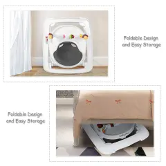 Adjustable Height Removable Folding Portable Baby Walker Grey