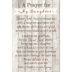 Dexsa Prayer for my Daughter Wood Plaque with Easel - 6"x9"