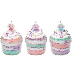 Cupcake Shaped Candles, 6pc